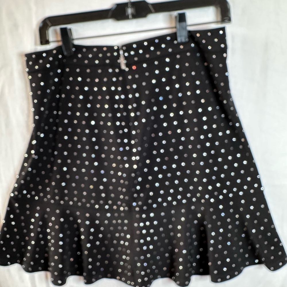 Women's Rhinestone Ruffle-Trim Mini Skirt - Picture 3 of 8